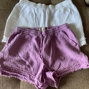 2 pairs of shorts by Anthropology brand
